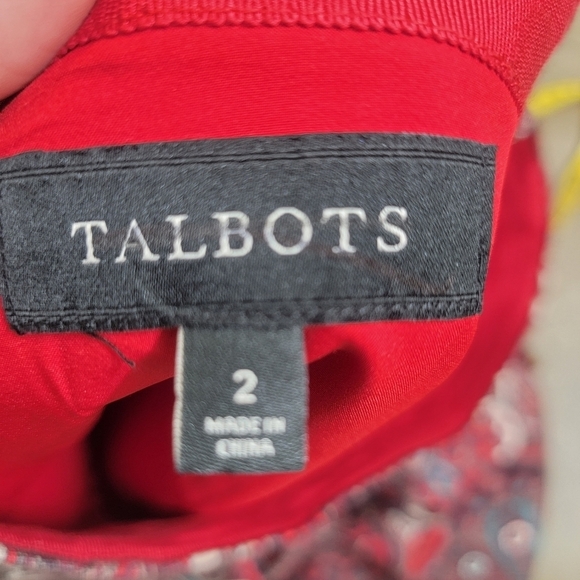 Talbots Career‎ Classic Geometric Print Casual Nwot Midi Skirt Size 2 - Picture 3 of 9